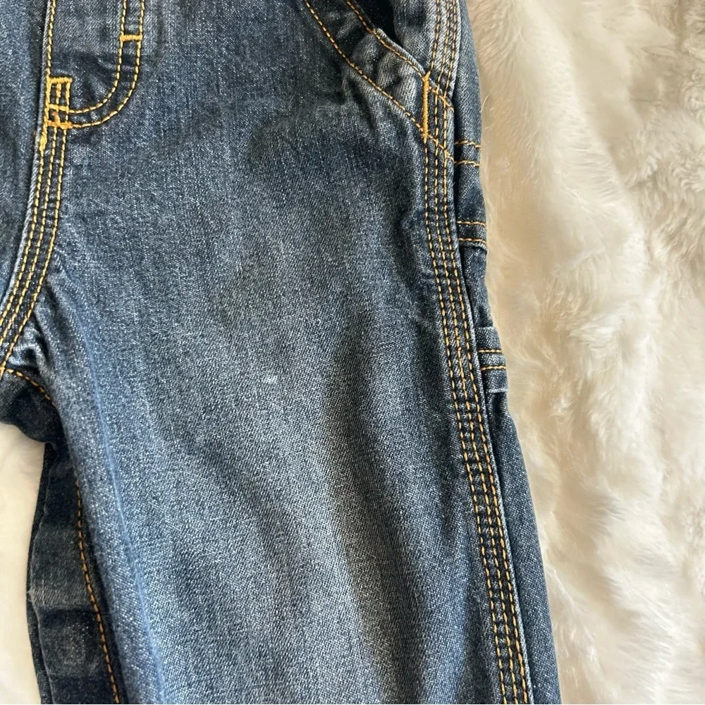 OshKosh B'Gosh Engineers Crew Denim Overalls w/ Carpenter Pockets 18 Months